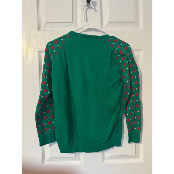 Mewy Christmas Festive Cat Holiday Sweater Girls Sz: XL 14-16 - Picture 2 of 3